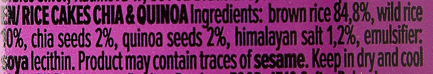 Benlian Brown Rice Cakes Chia & Quinoa, 100 gm