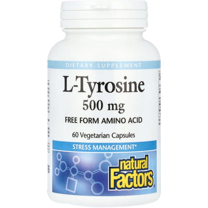 ناتشورال فاكتورز إل-تيروسين ٥٠٠ ملغ ٦٠ كبسولة