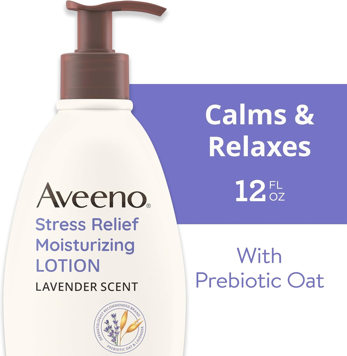 Aveeno Daily Stress Relief Body Lotion with Lavender Scent for Moisturizing 354ml