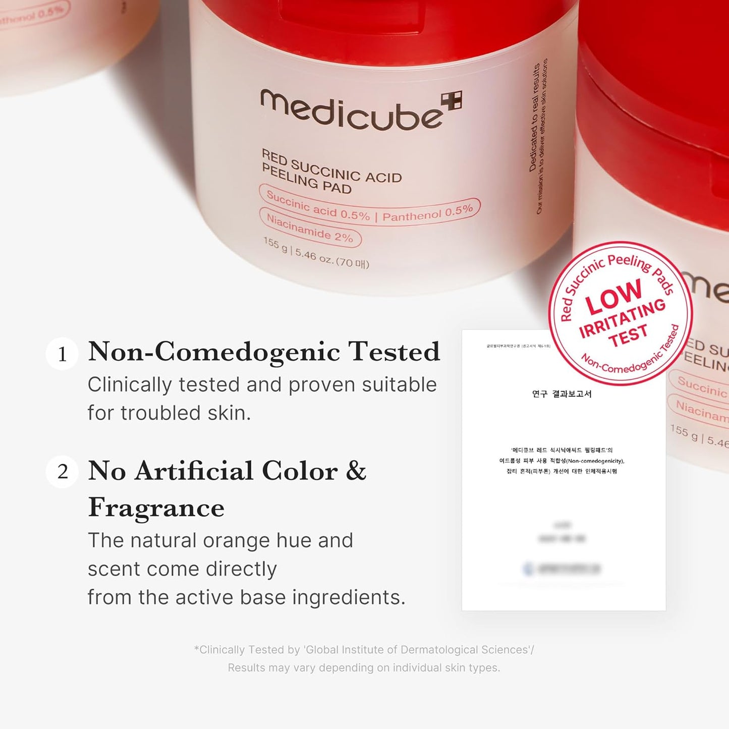 Medicube Red Succinic Acid Panthenol Facial Peeling Pads