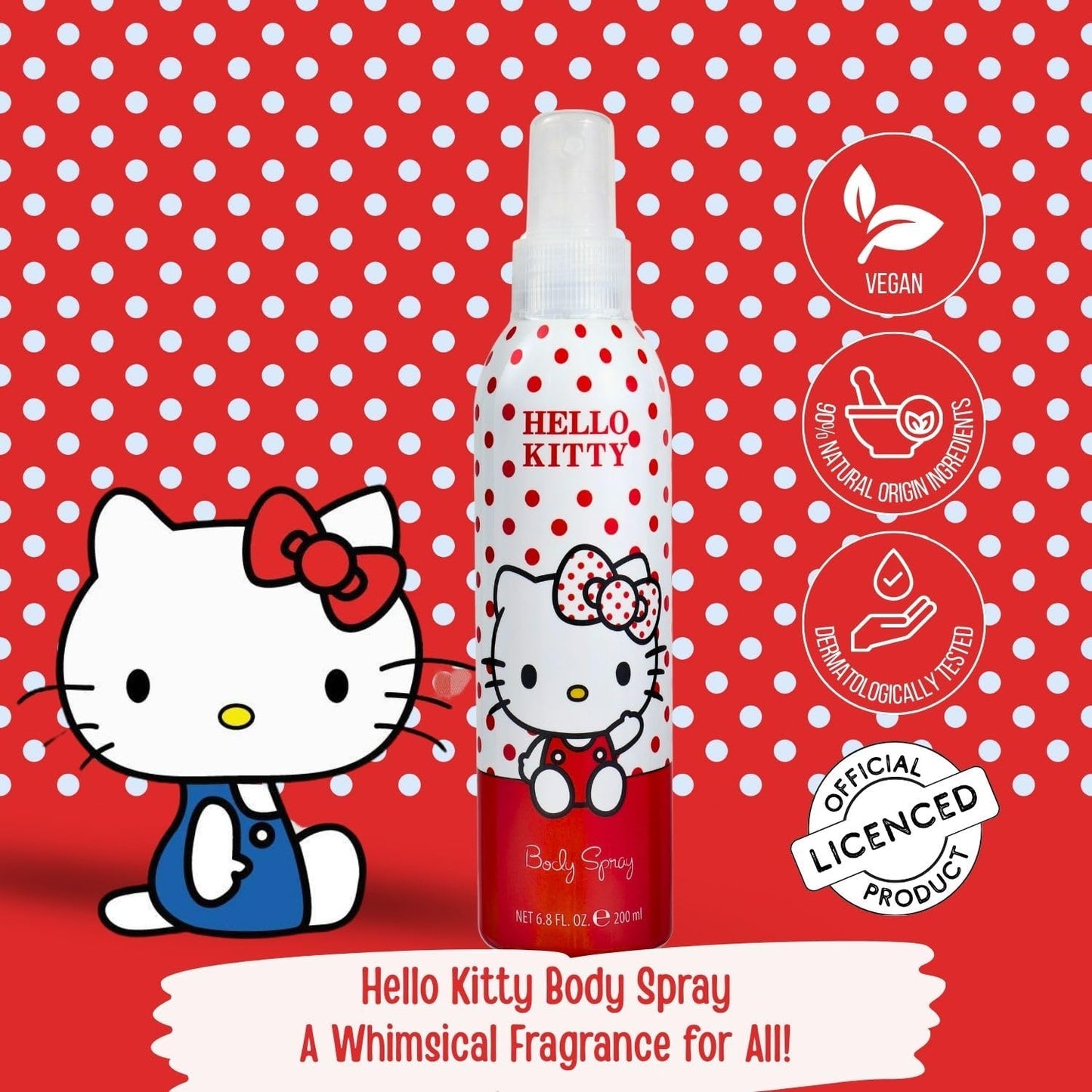 Hello Kitty Air-Val Perfume Body Spray Pink For Children, 200 ml