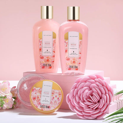 Spa Gift Baskets for Women, Spa Luxetique Bath Set, 12 Pcs Rose Gifts Set