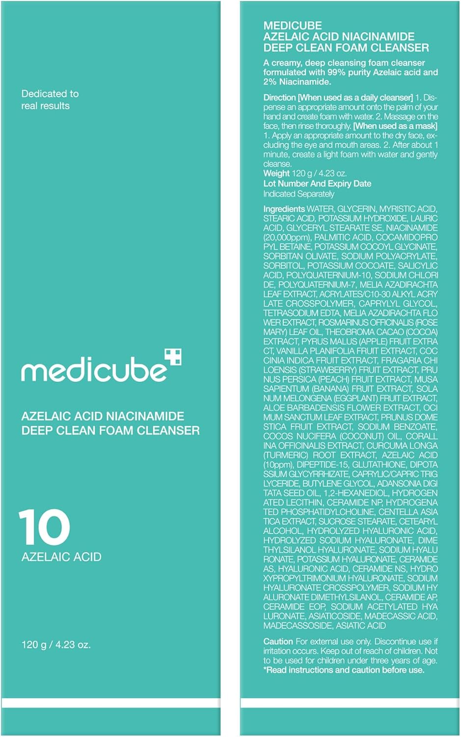 Medicube Facial Cleanser Azelaic Acid Whip Cleanser 120g