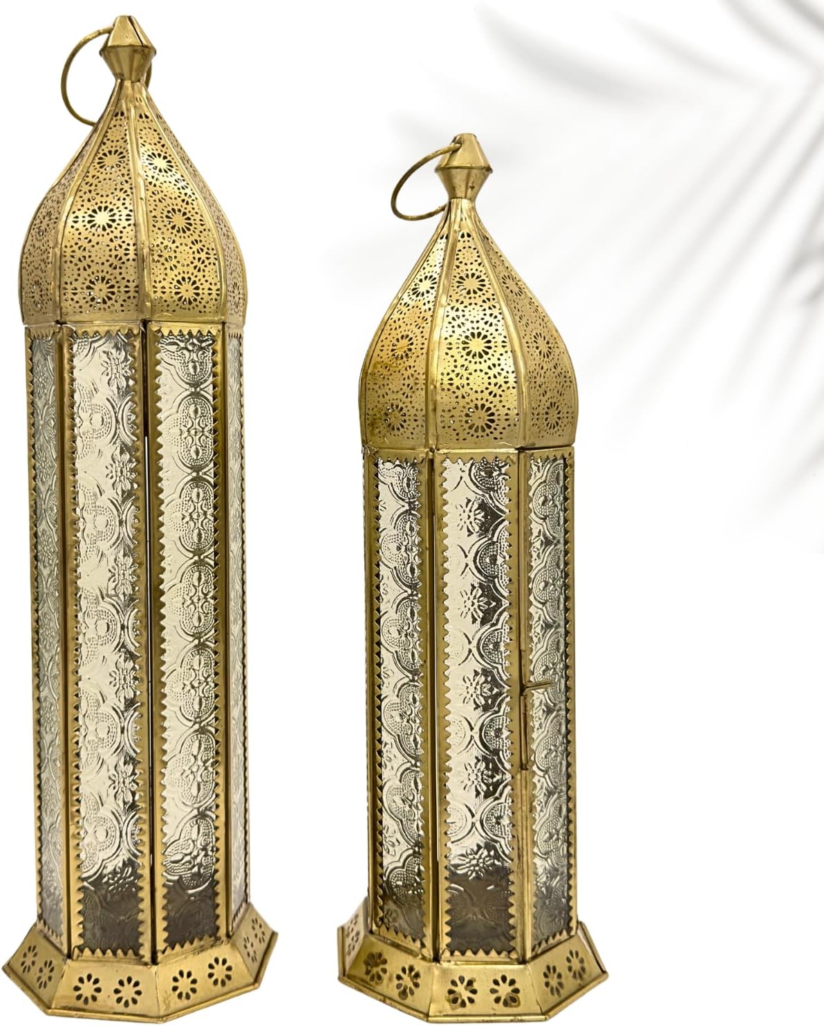 Set of 2 Moroccan Ramadan Lanterns Hexa Shape