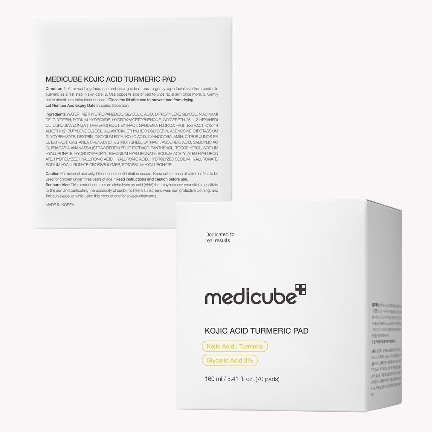 Medicube Toner Pads Kojic Acid Turmeric Clarifying Toner Pad