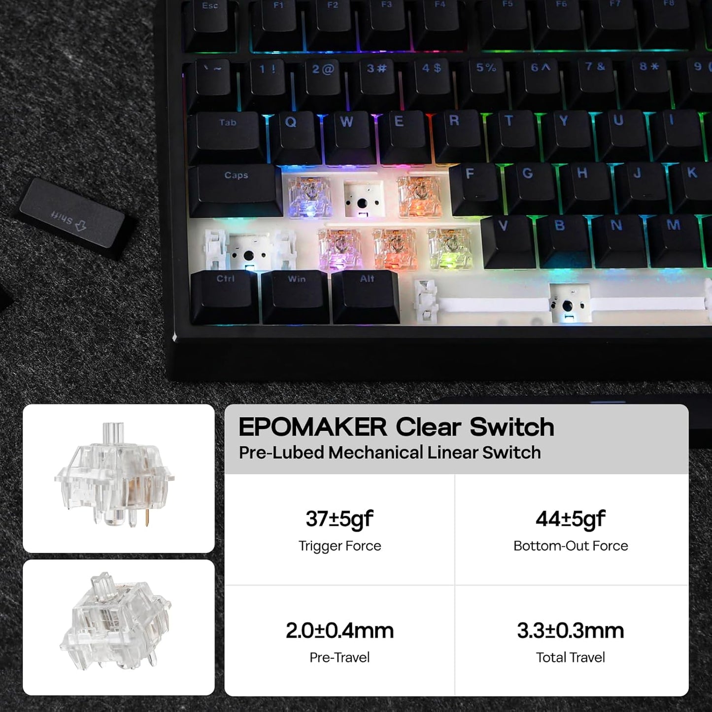 EPOMAKER G84 80% RGB Gaming Mechanical Keyboard