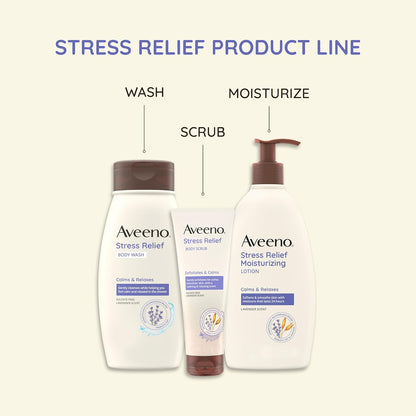 Aveeno Daily Stress Relief Body Lotion with Lavender Scent for Moisturizing 354ml