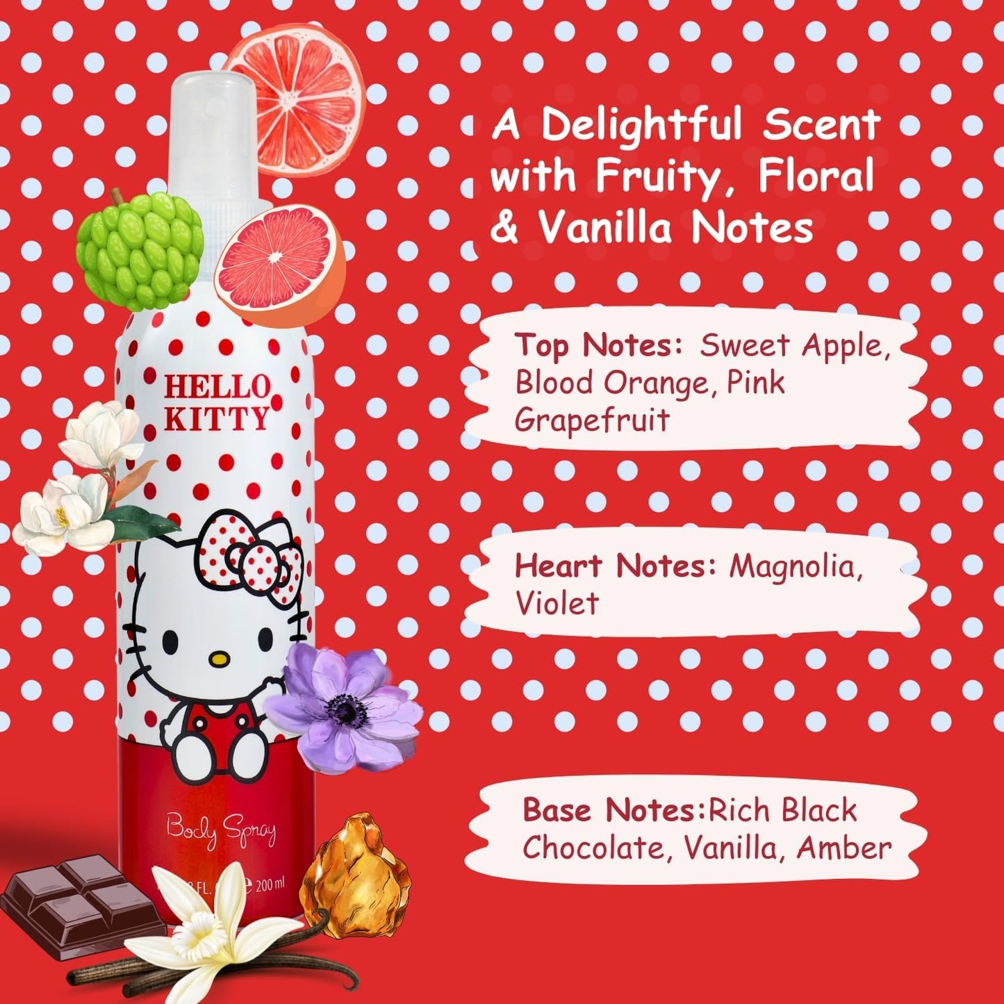 Hello Kitty Air-Val Perfume Body Spray Pink For Children, 200 ml