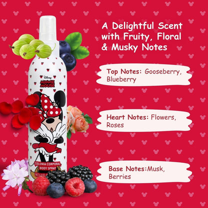 Air-Val Disney Minnie MoUSe Body Spray For Children, 200 Ml