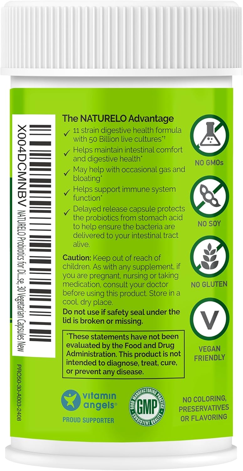 مكمل بروبيوتيك من ناتشوريلو - 30 كبسولة نباتية