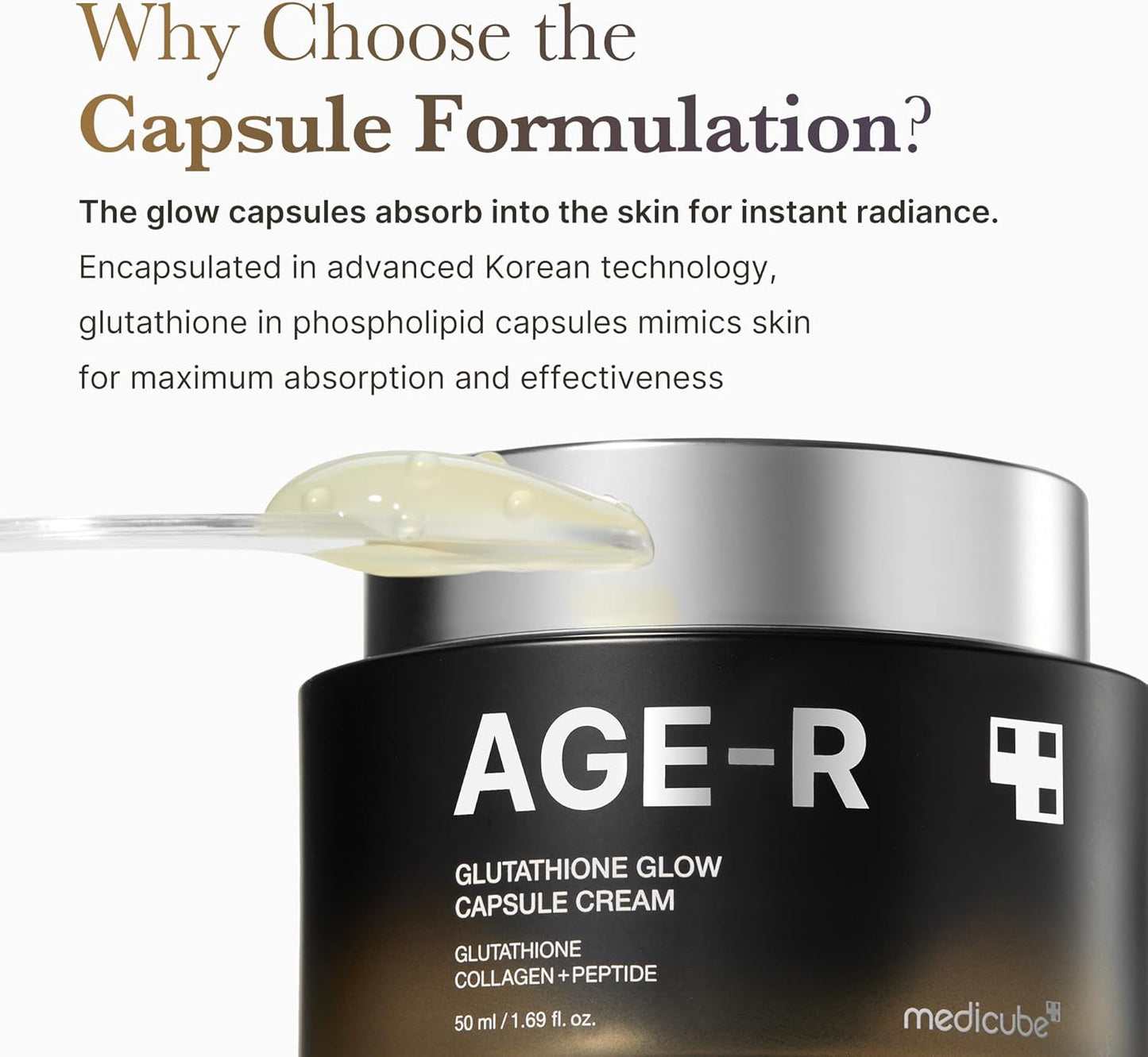 Medicube AGE-R Glutathione Glow Capsule Facial Cream