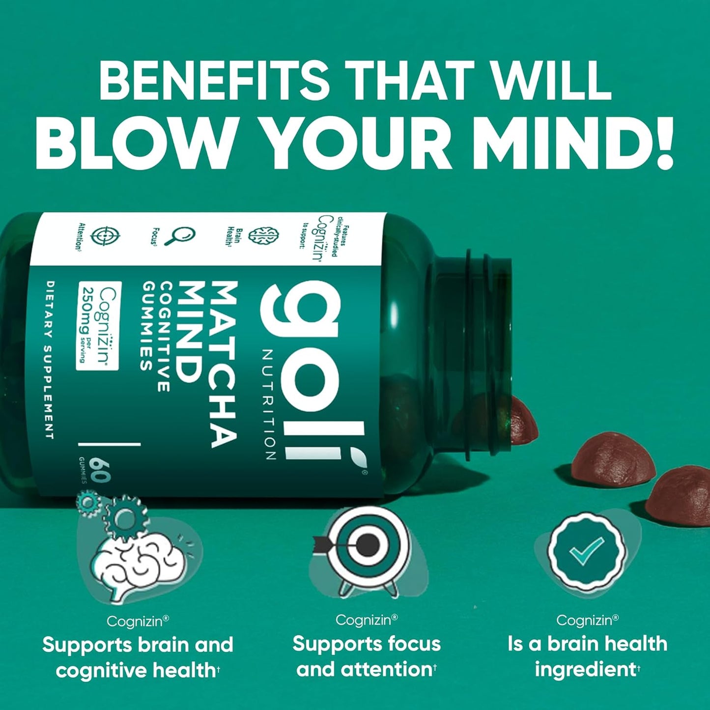 Goli Matcha Mind Gummies - Pack of 60