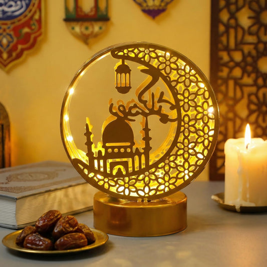 زينة رمضانية، مصباح طاولة على شكل هلال