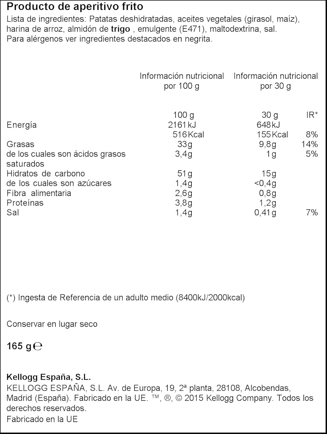 برينجلز الأصلي - 165 غرام