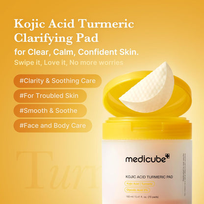 Medicube Toner Pads Kojic Acid Turmeric Clarifying Toner Pad