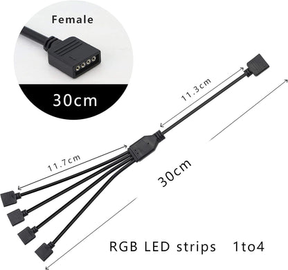 Azonee RGB Splitter Extension Cable 2Pack
