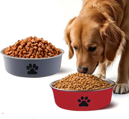 AMERTEER Pack of 2 Stainless Steel Dog Bowls