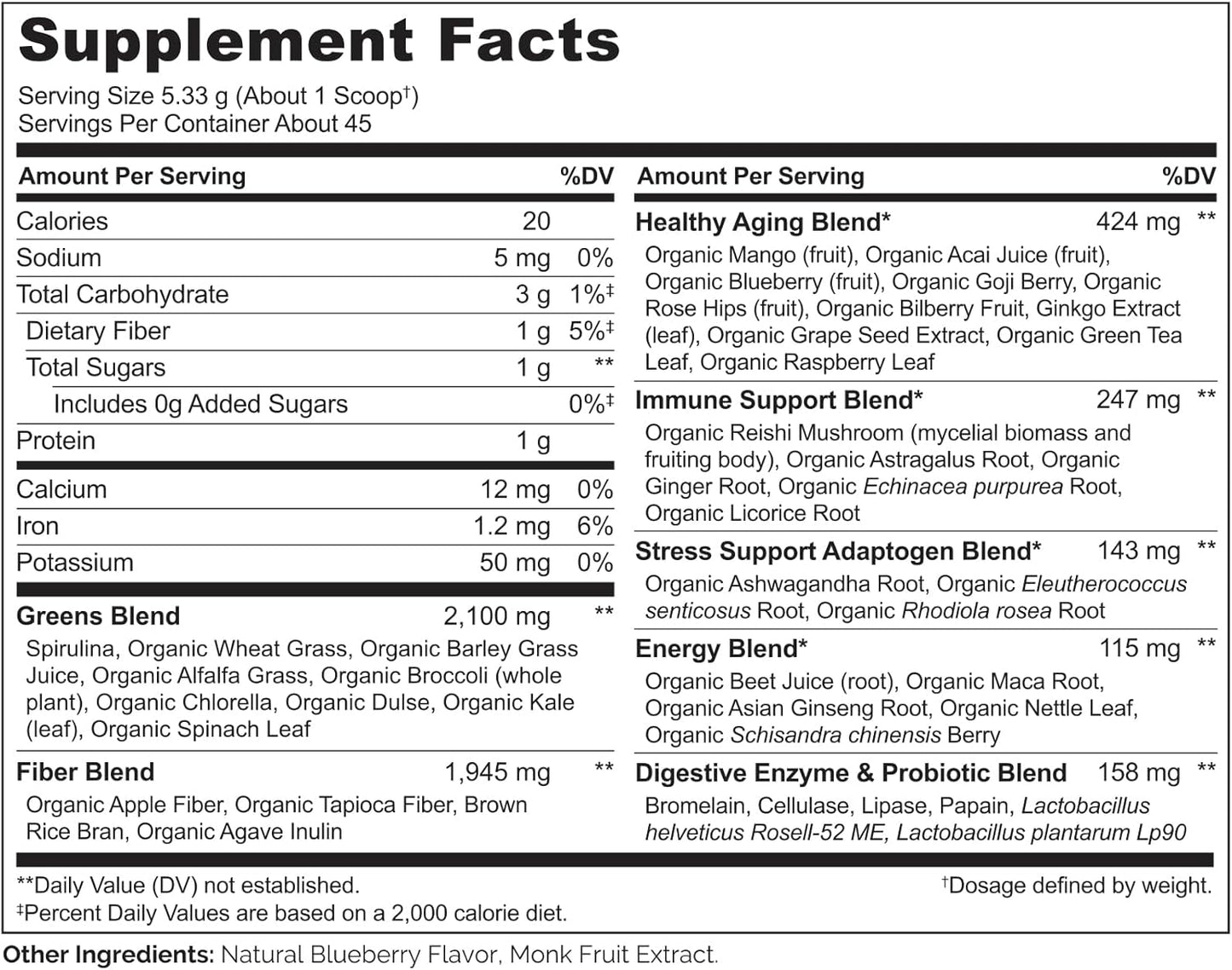 NATURELO Raw Greens Superfood Powder 240 Grams