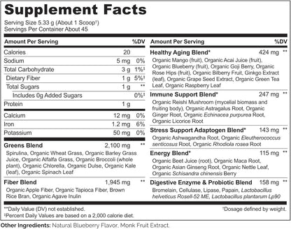 NATURELO Raw Greens Superfood Powder 240 Grams