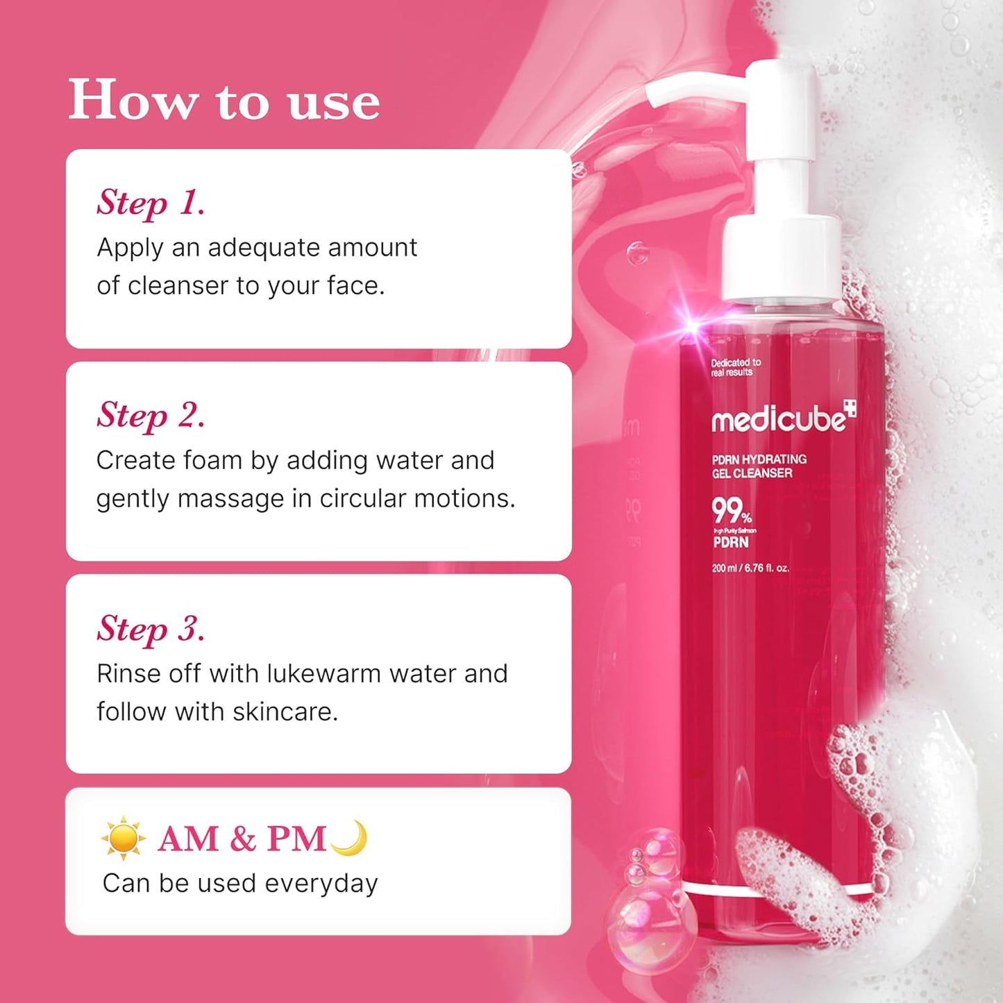 Medicube PDRN Jelly to Foam Cleanser 200ml