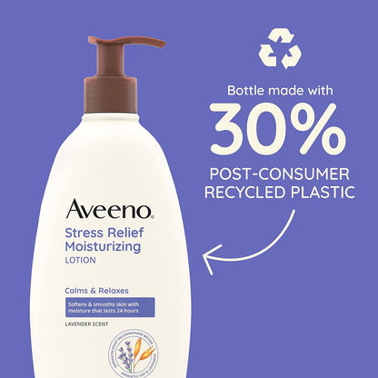 Aveeno Daily Stress Relief Body Lotion with Lavender Scent for Moisturizing 354ml