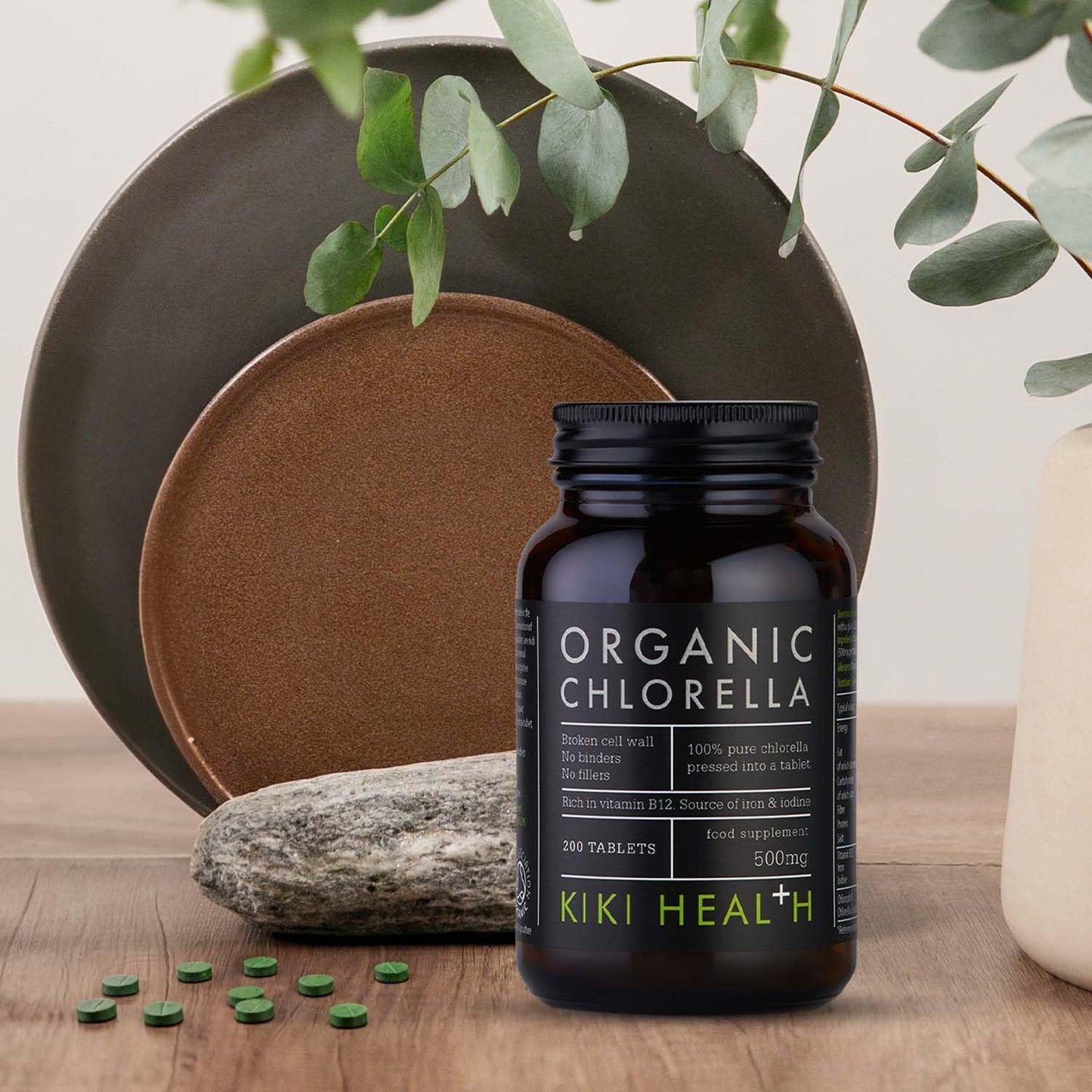 Kiki Health Organic Chlorella, 200 Tablets