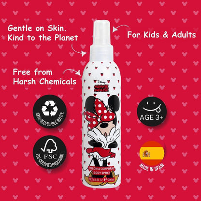 Air-Val Disney Minnie MoUSe Body Spray For Children, 200 Ml