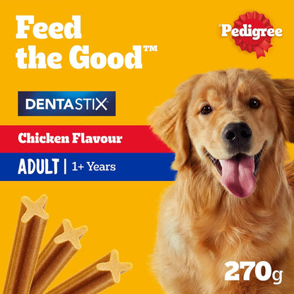 مكافآت الكلاب من بيديجري، مكافآت دينتا ستيكس للكلاب، بنكهة الدجاج، 270 غرام