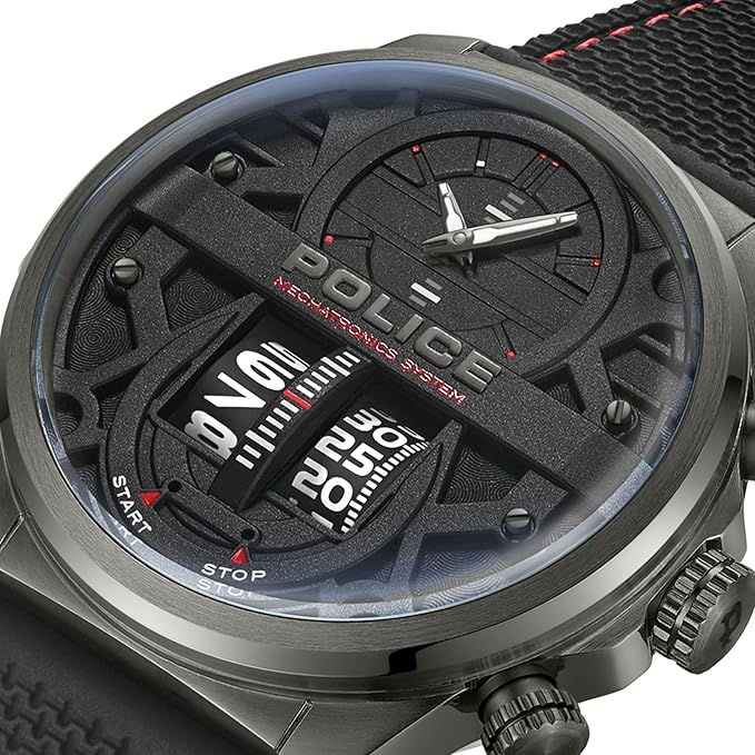 Police Rotorcrom Gents Watch With Silicone Strap