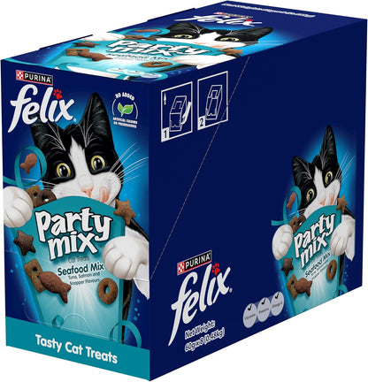 مزيج بورينا فيليكس بارتي ميكس بنكهة المأكولات البحرية، عبوة من 8 قطع × 60 غرام