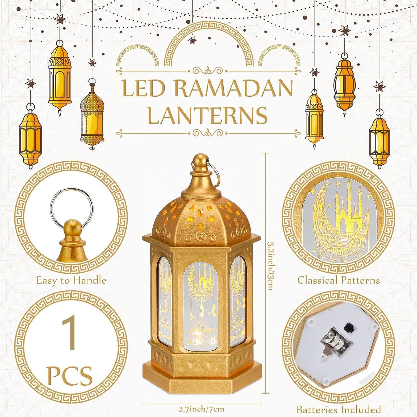 فانوس شموع رمضان بتقنية LED