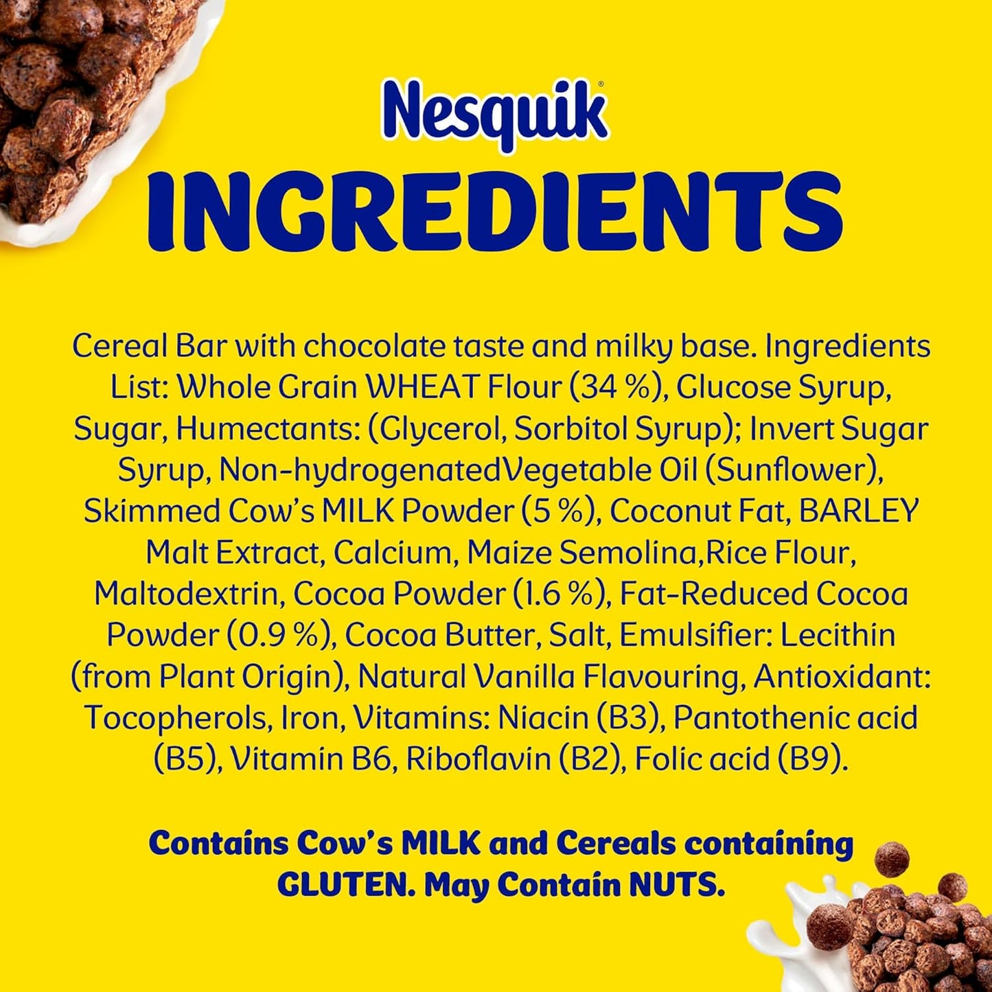 Nestle Nesquik Chocolate Cereal Bar 6 x 25g