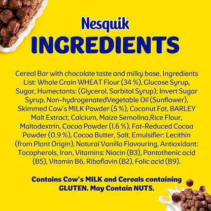 Nestle Nesquik Chocolate Cereal Bar 6 x 25g