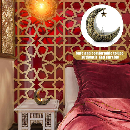 ٦ فوانيس شموع رمضانية مضيئة بتقنية LED، عيد مبارك