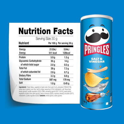 برينجلز بنكهة الملح والخل - 165 غرام