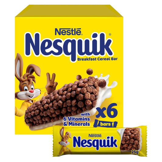 Nestle Nesquik Chocolate Cereal Bar 6 x 25g