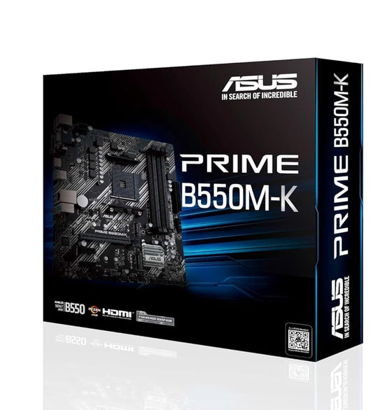 Asus PRIME B550M-K, AMD B550 Micro ATX motherboard with dual M.2