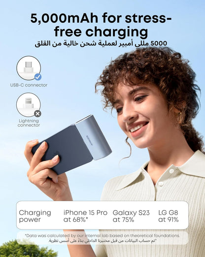 Anker Nano Power Bank, Mini Portable Charger  5,000mAh Battery Pack 22.5W