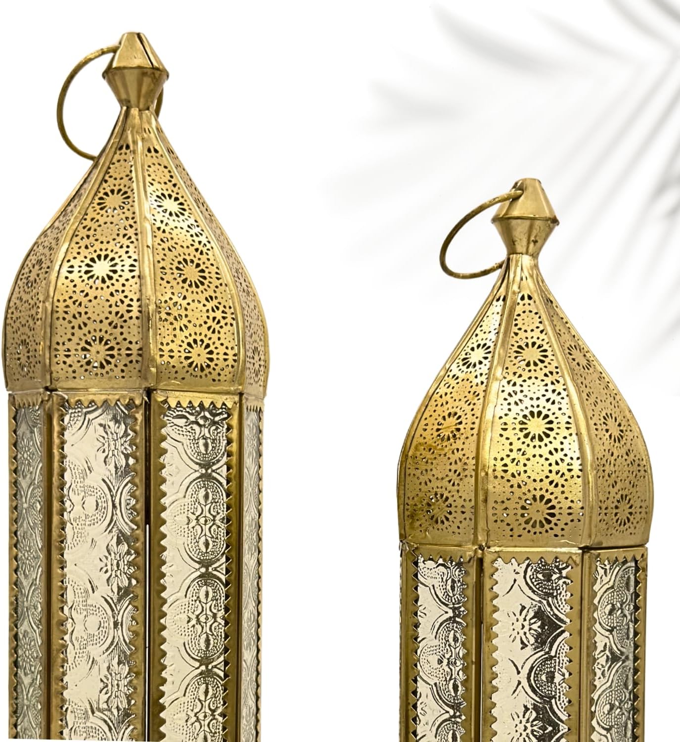 Set of 2 Moroccan Ramadan Lanterns Hexa Shape