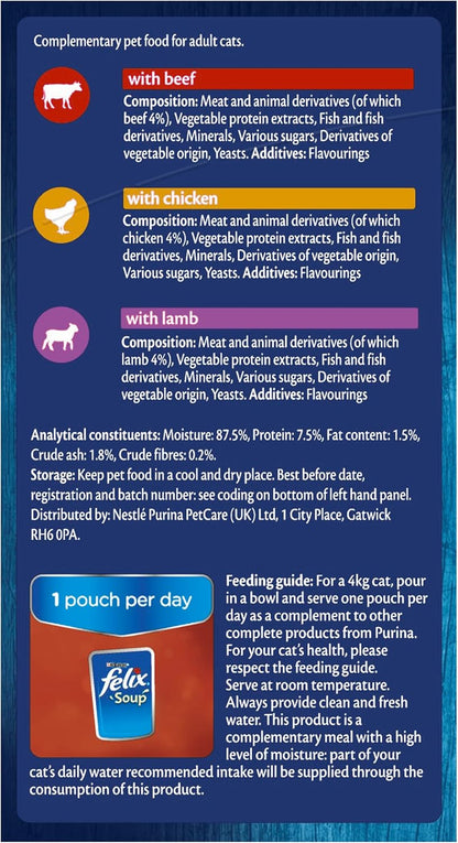 شرائح شوربة فيليكس الطرية 6 × 48 غرام