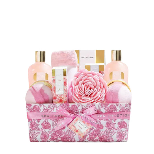 Spa Gift Baskets for Women, Spa Luxetique Bath Set, 12 Pcs Rose Gifts Set