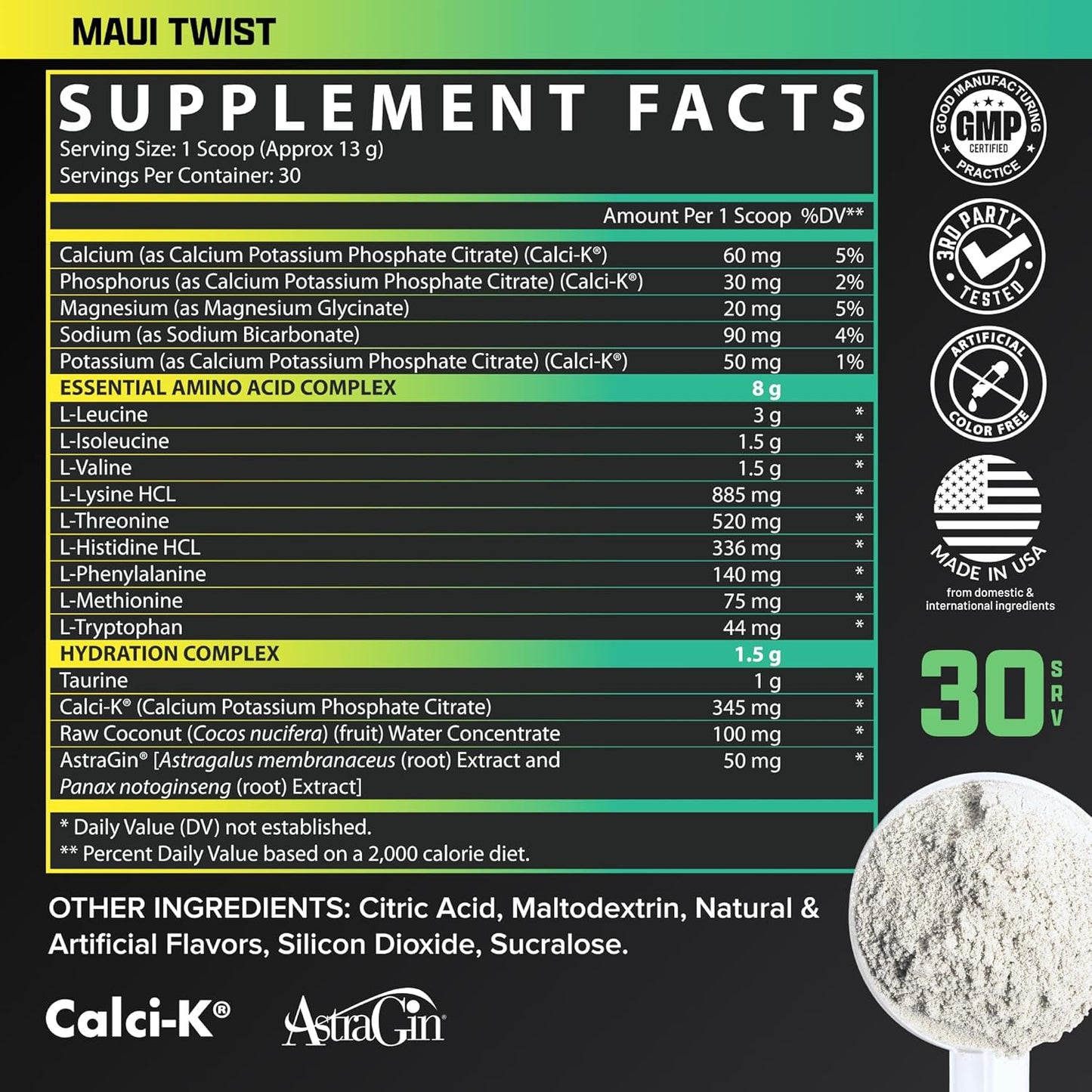 Nutrex Research EAA Hydration 30 حصة (نكهة ماوي)