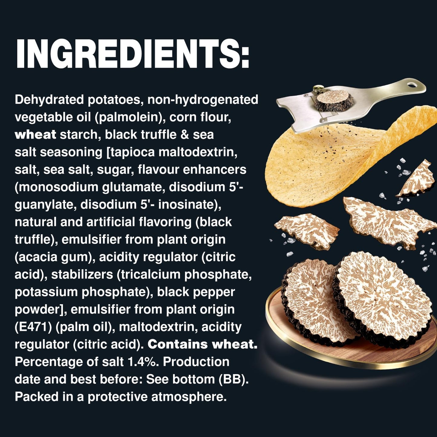 برينجلز بنكهة الكمأة السوداء وملح البحر 160 غرام