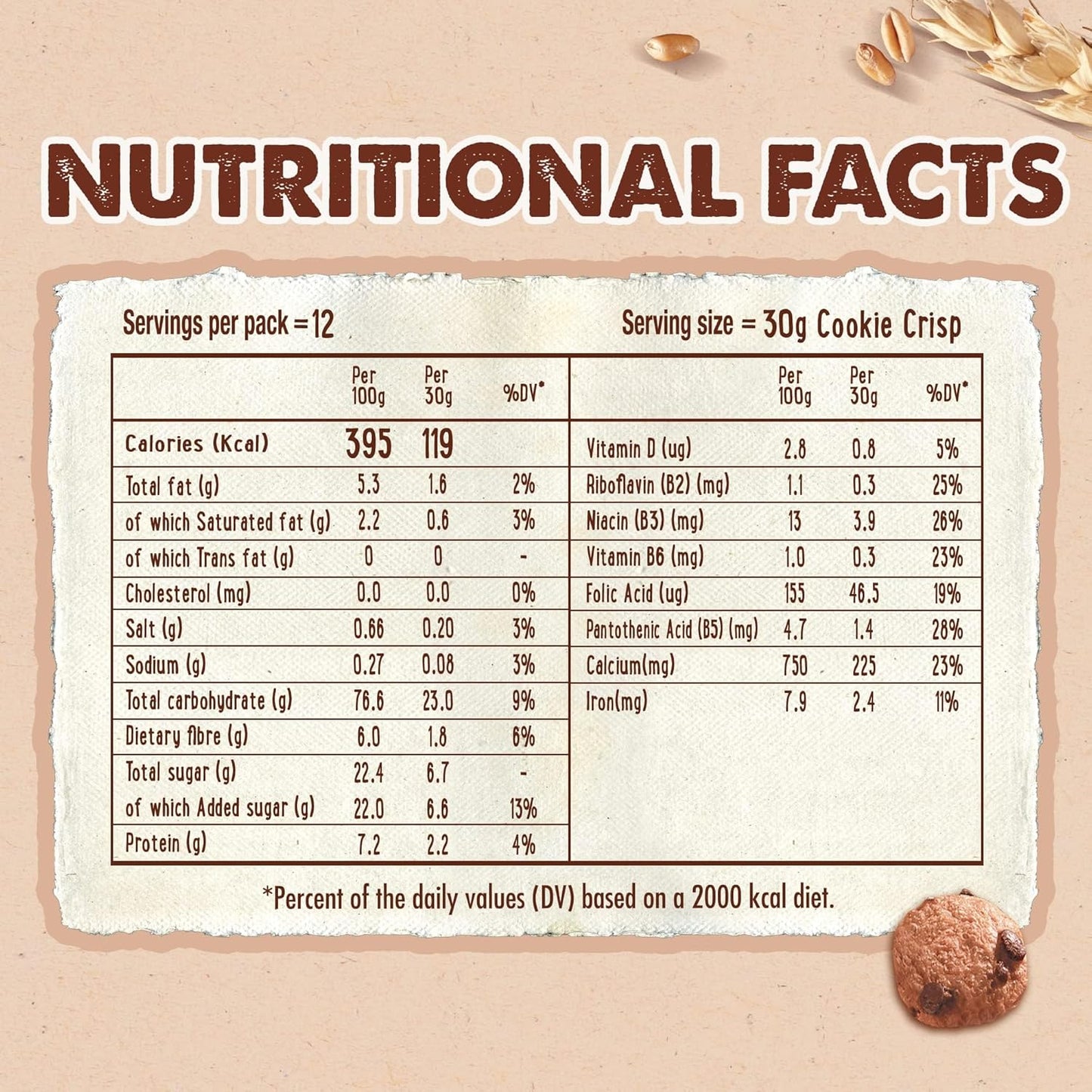 Nestle Cookie Crisp Chocolate Chip Breakfast Cereal 375g