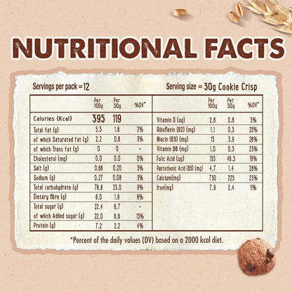 Nestle Cookie Crisp Chocolate Chip Breakfast Cereal 375g