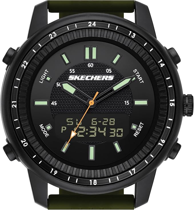 Skechers Men's Quartz Lightweight Analog Digital Watch