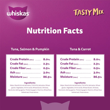 ويسكاس جونيور مزيج لذيذ، عبوة من 12 قطعة × 70 غرام