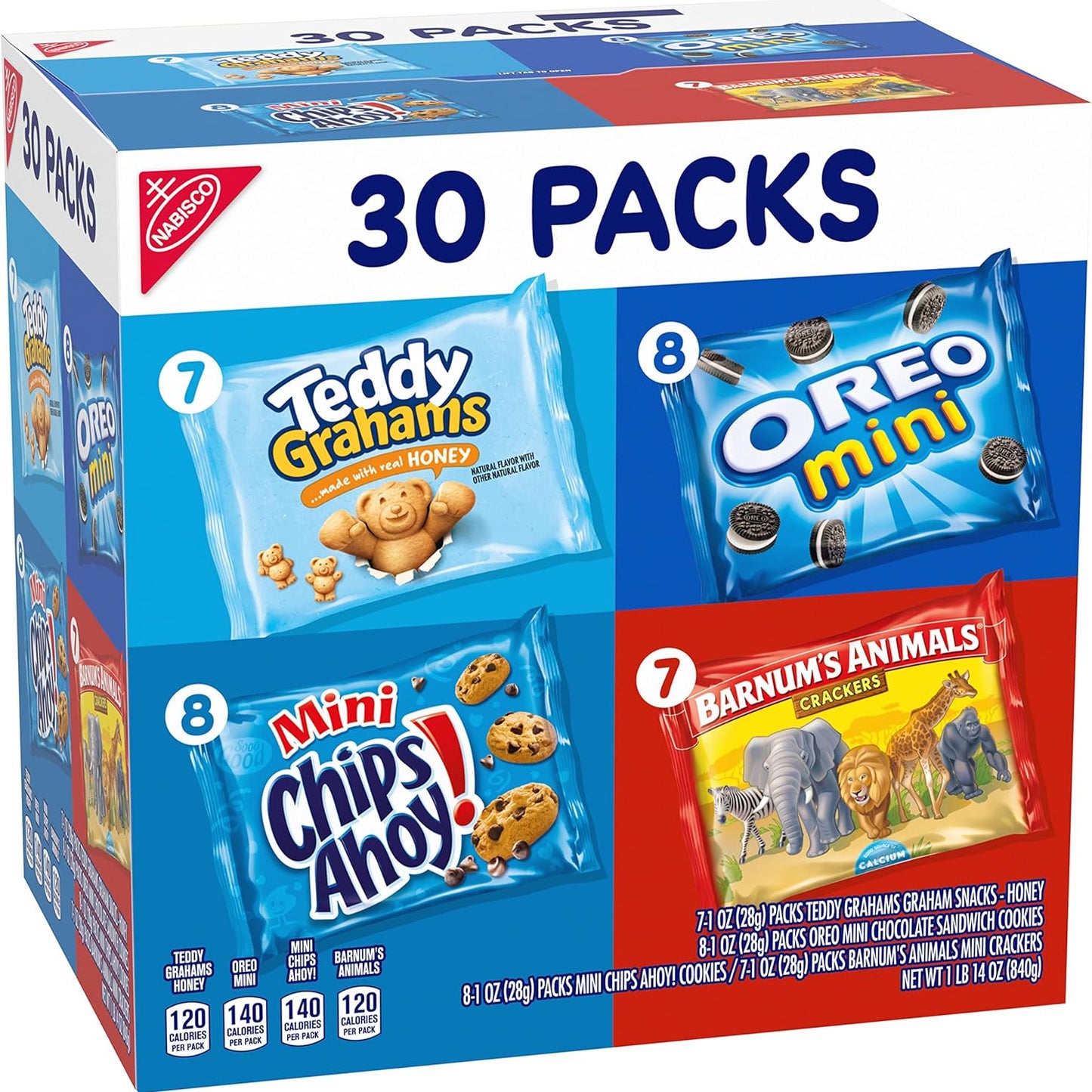 Nabisco Team Favorites Variety Pack 30 Snack Packs