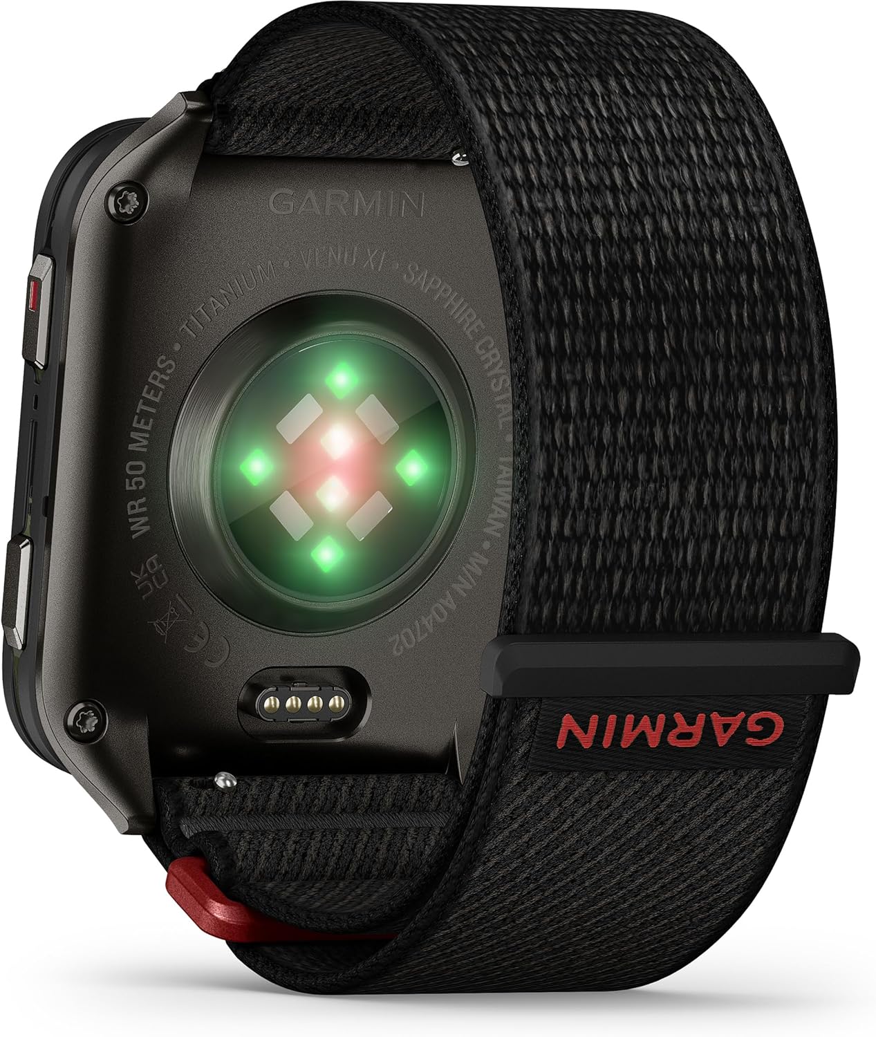 GARMIN Venu® X1 - Black with Slate Titanium Caseback and Black ComfortFit Nylon Band