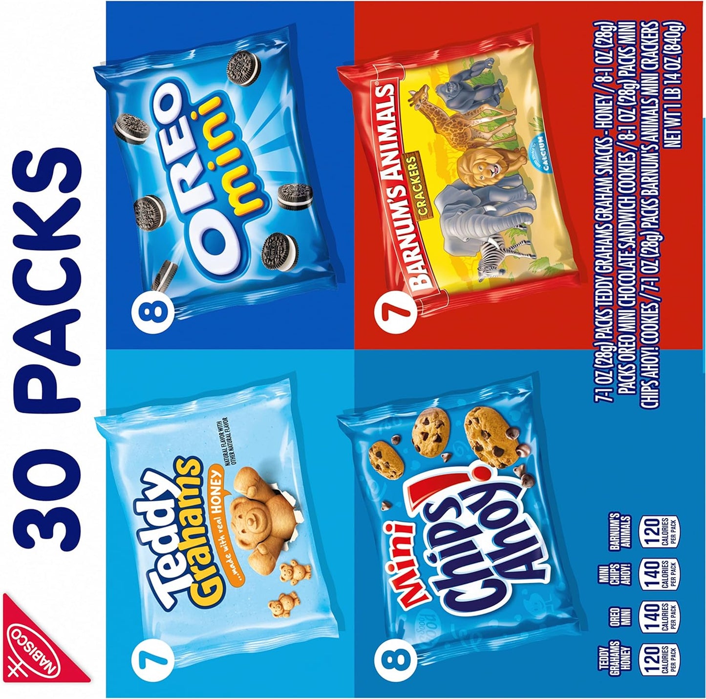 Nabisco Team Favorites Variety Pack 30 Snack Packs